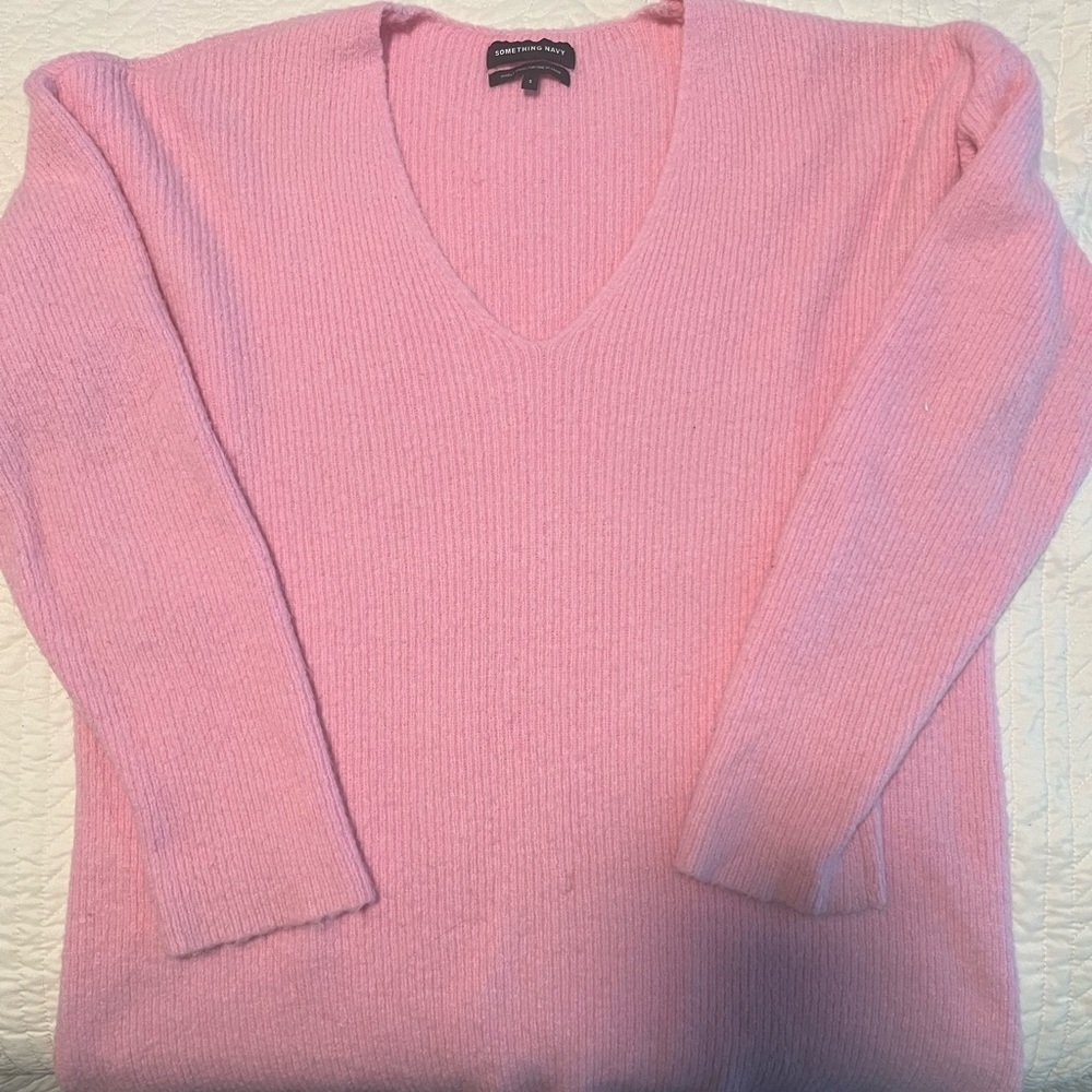 Something Navy Pink Sweater